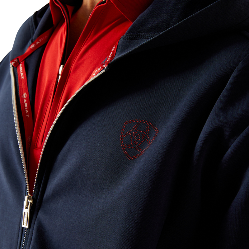 Ariat Men's Antez Team Full Zip Hoodie - Navy-2