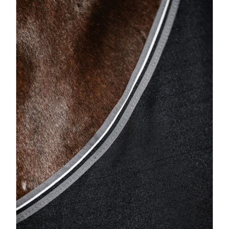 Horseware Rambo Stable Sheet - Black/Thunderstorm Grey Silver-2