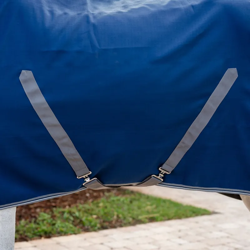 Horseware Rambo Stable Sheet - Navy/Thunderstorm Grey Silver-3
