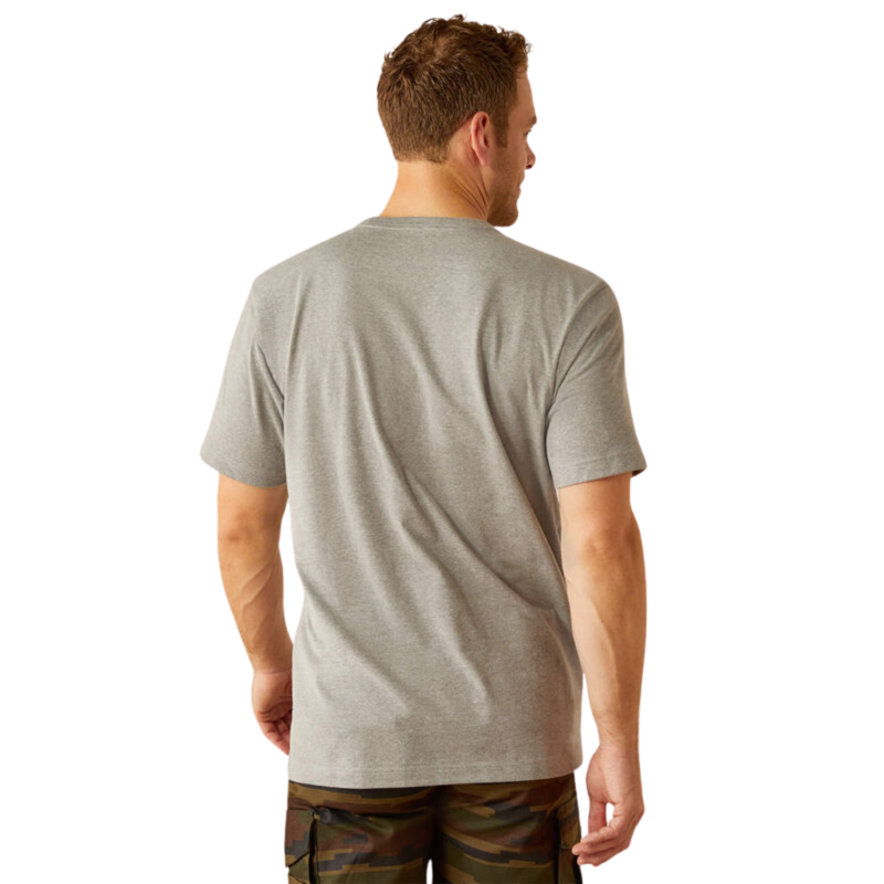 Ariat Men's Rebar Cotton Strong Standard T-Shirt - Grey Heather-1