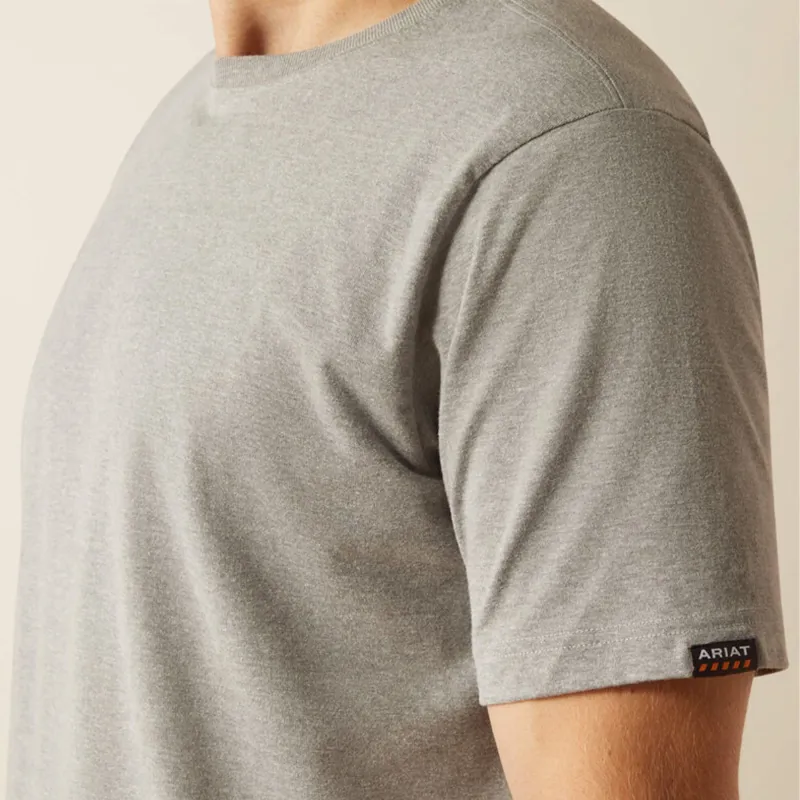 Ariat Men's Rebar Cotton Strong Standard T-Shirt - Grey Heather-3