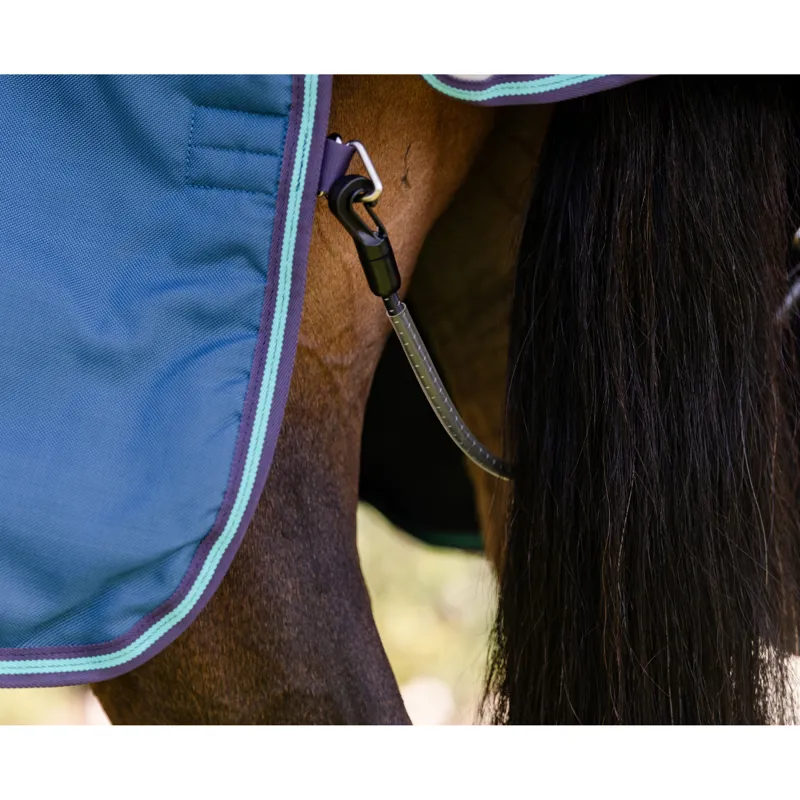 Horseware Rhino 100g Turnout - Navy/Grey Aqua Grey-5