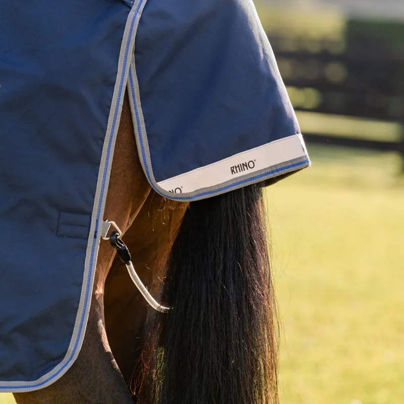Horseware Rhino 100g Turnout - Navy/Titanium Grey Classic Blue-3