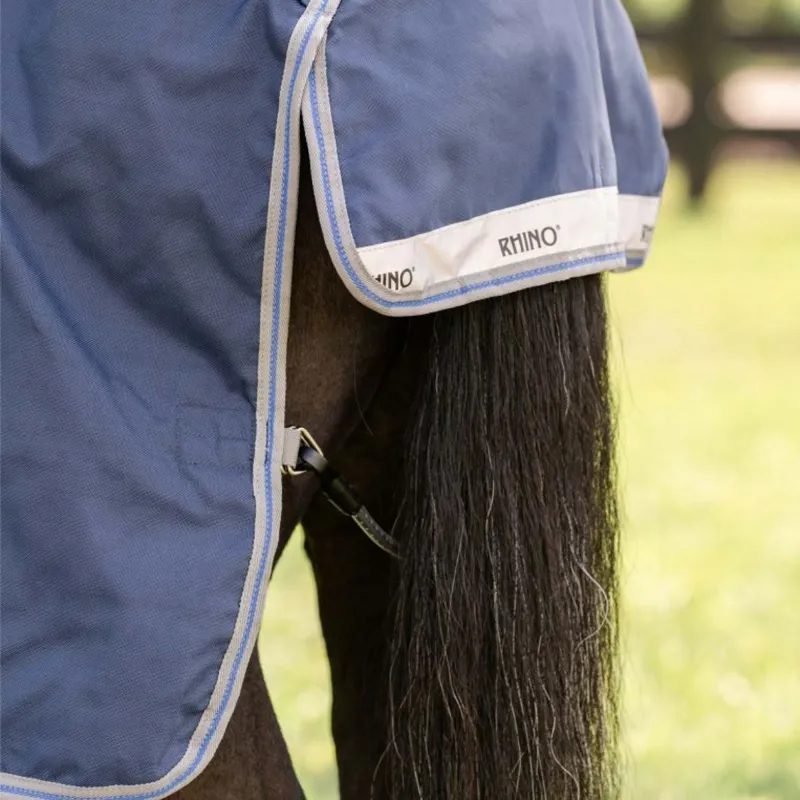 Horseware Rhino Pony 250g Vari-LayerTurnout Rug - Navy/Titanium Grey Classic Blue-4