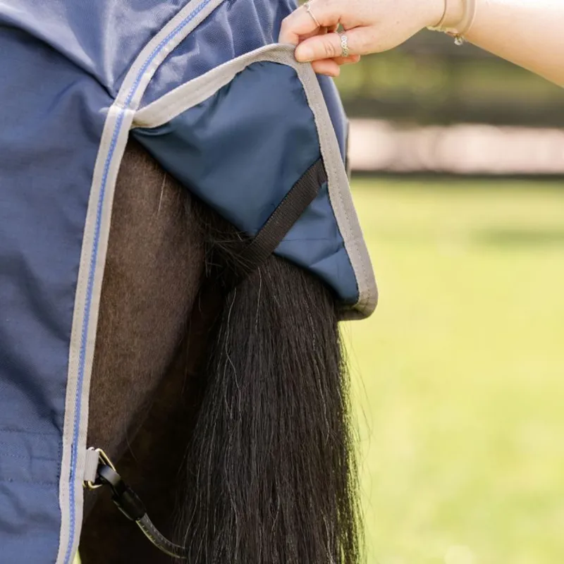 Horseware Rhino Pony 100g Turnout Rug - Navy/Titanium Grey Classic Blue-4