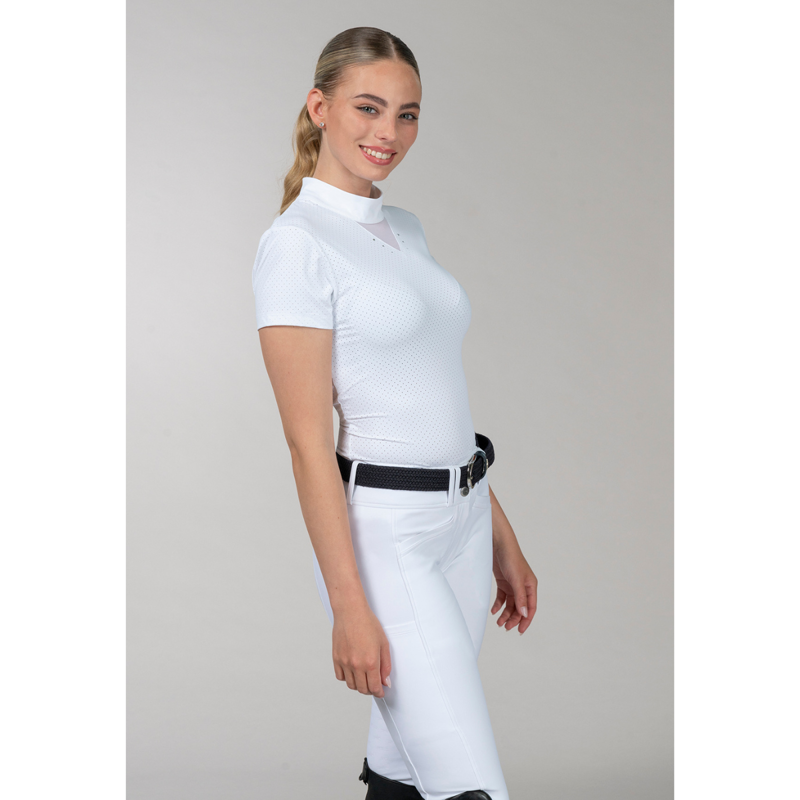 Schockemohle SPLea Style Show Shirt - Optical White-5