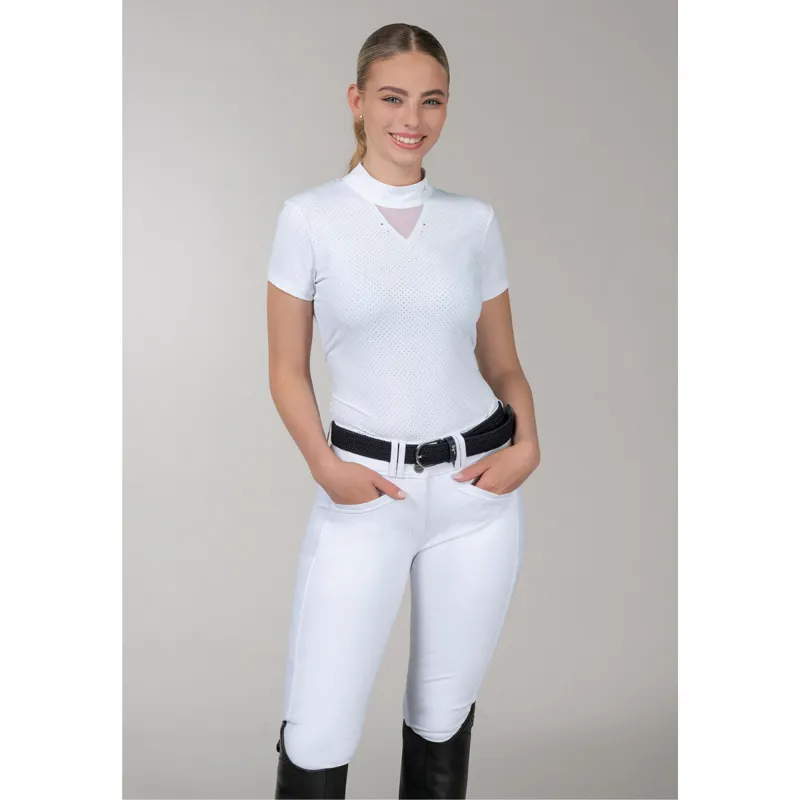 Schockemohle SPLea Style Show Shirt - Optical White-4