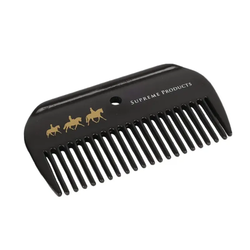 Supreme Products Pampered Pony Mane Comb - Black/Gold