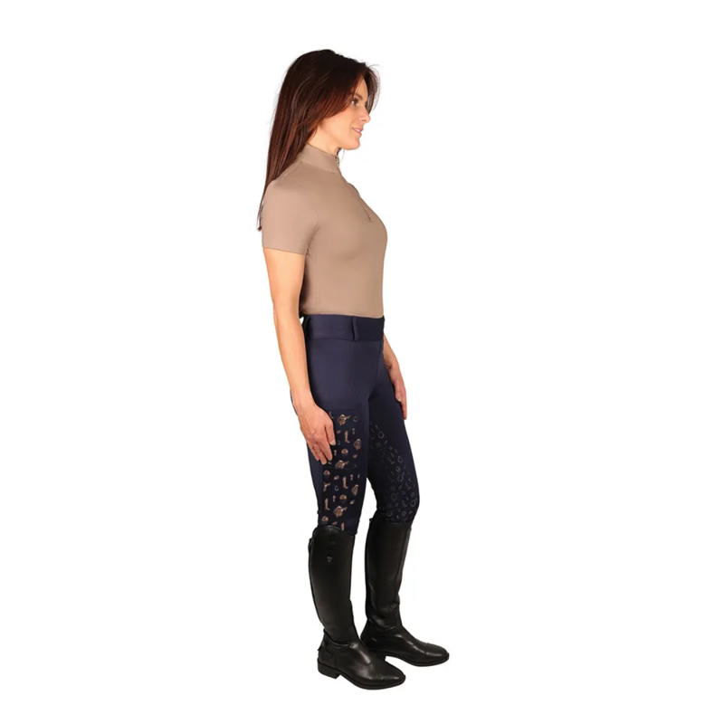 Hy Equestrian Elevate Country Short Sleeve Base Layer - Fossil-1