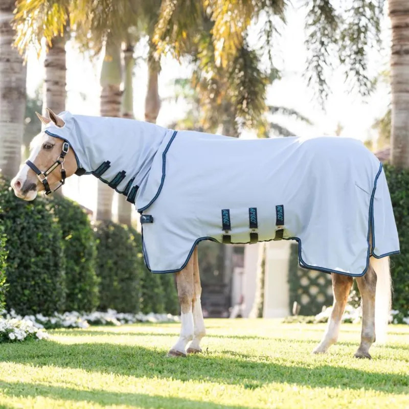 Horseware Amigo Ripstop Pony Hoody - Azure Blue/Navy/Electric Blue