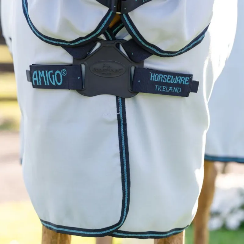 Horseware Amigo Ripstop Pony Hoody - Azure Blue/Navy/Electric Blue-1