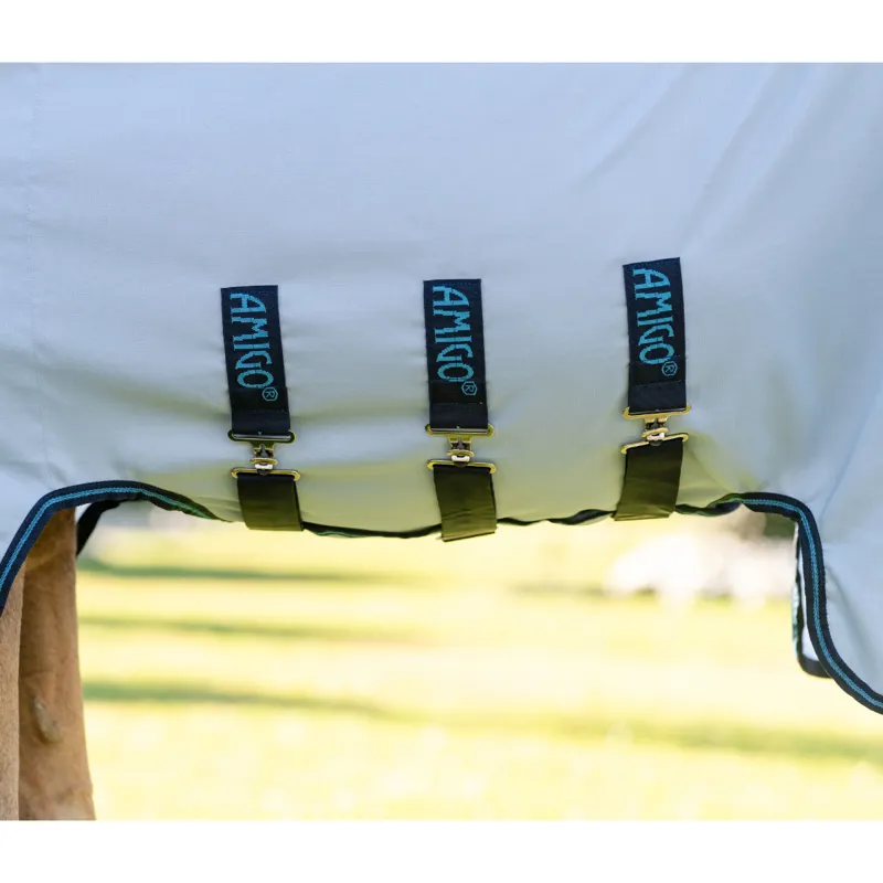 Horseware Amigo Ripstop Pony Hoody - Azure Blue/Navy/Electric Blue-2