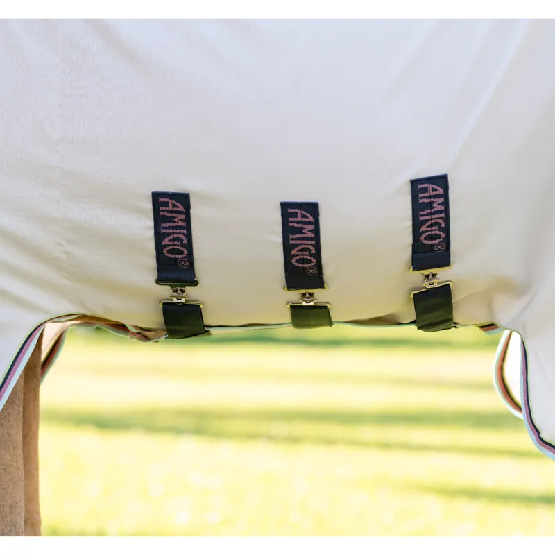 Horseware Amigo Ripstop Pony Hoody - Silver/Lime Navy Pink Blue-3