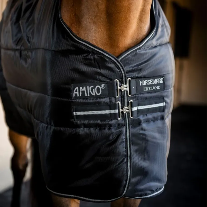 Horseware Amigo Ripstop 350g Insulator Stable - Black/Black Silver-1