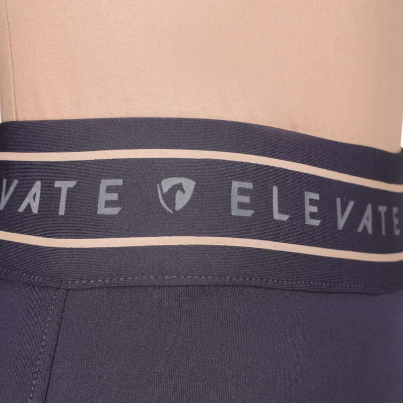 Hy Equestrian Elevate Allure Riding Tights - Navy/Gun Metal Grey-3