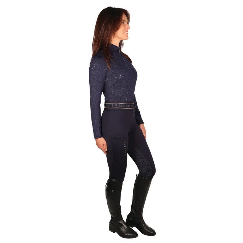 Hy Equestrian Elevate Allure Base Layer - Navy/Gun Metal-2