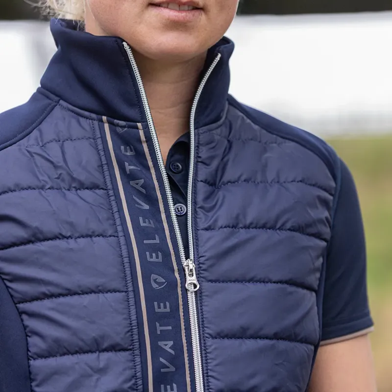 Hy Equestrian Elevate Allure Gilet - Navy/Gun Metal Grey-4