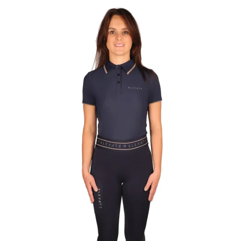Hy Equestrian Elevate Allure Polo - Navy/Fossil