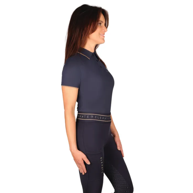 Hy Equestrian Elevate Allure Polo - Navy/Fossil-1
