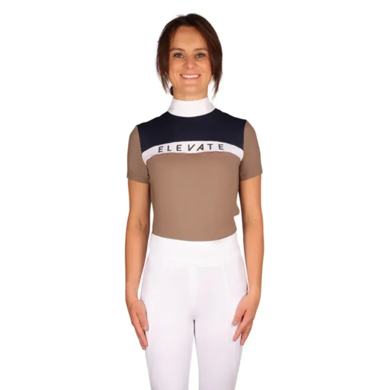 Hy Equestrian Elevate Allure Show Shirt - Navy/Fossil/White