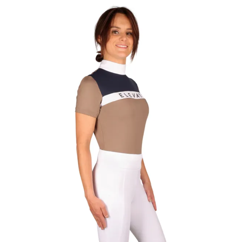 Hy Equestrian Elevate Allure Show Shirt - Navy/Fossil/White-1