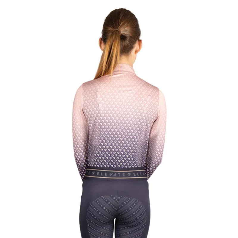 Hy Equestrian Elevate Allure Mizs Ombre Base Layer - Navy/Maple Sugar-1