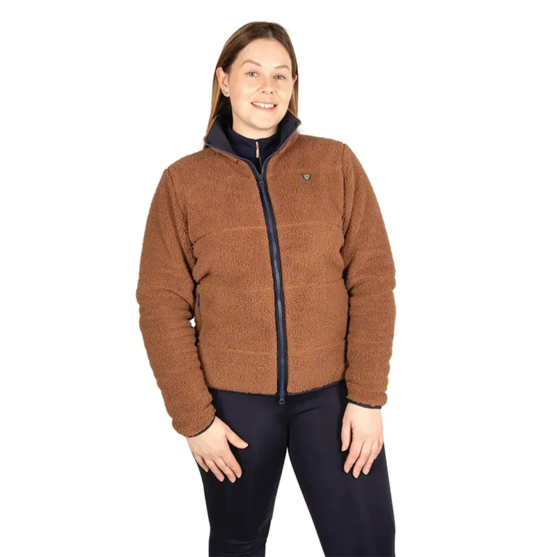 Hy Equestrian Elevate Style Teddy Fleece Jacket - Brown