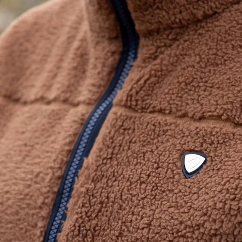Hy Equestrian Elevate Style Teddy Fleece Jacket - Brown-4