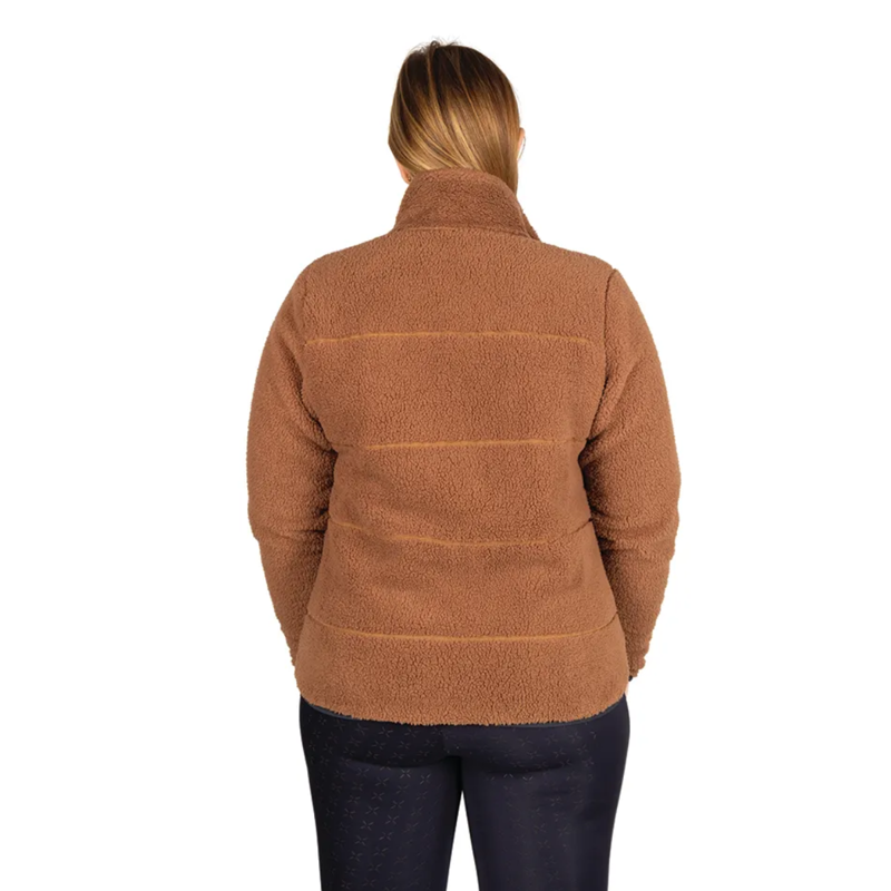 Hy Equestrian Elevate Style Teddy Fleece Jacket - Brown-2