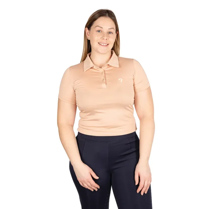 Hy Equestrian Elevate Essential Polo Shirt - Maple Sugar