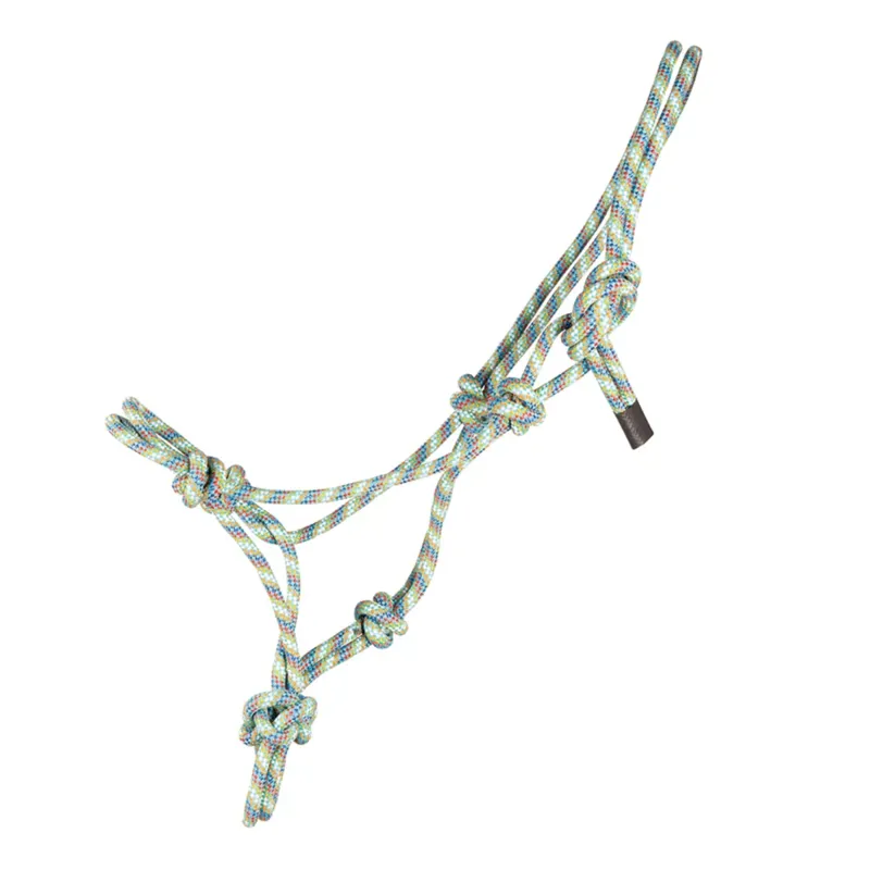 Hy Equestrian Rope Halter - Thick - Green Multi - Cob/Full