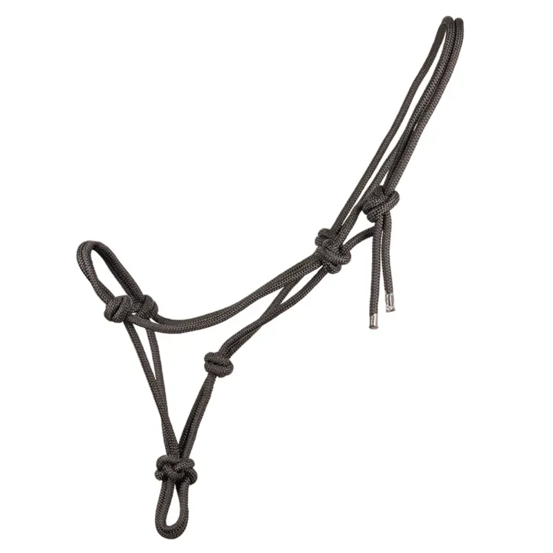 Hy Equestrian Rope Halter - Thick - Black - Cob/Full
