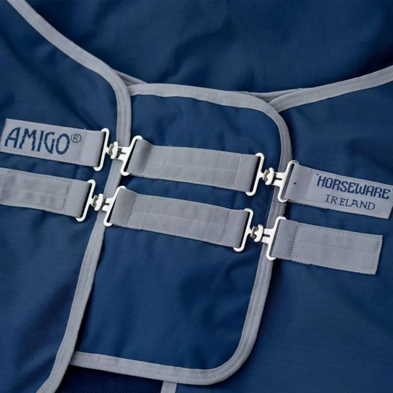 Horseware Amigo Straight Front Chest Extender - Navy/Titanium Grey