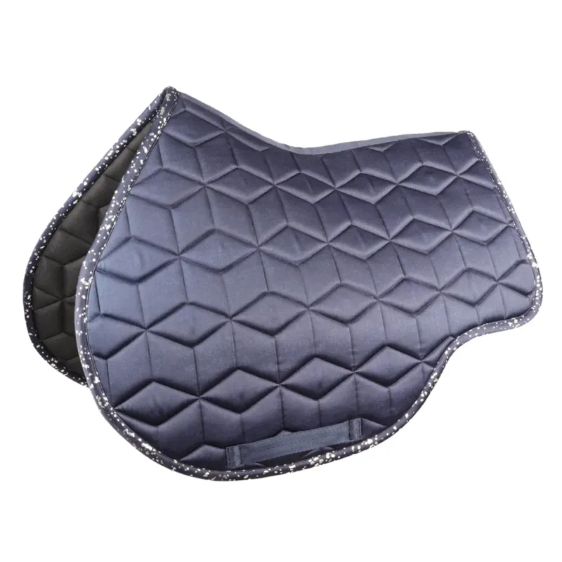 Hy Equestrian Elevate Allure Saddle Pad -  Navy/Gun Metal Grey