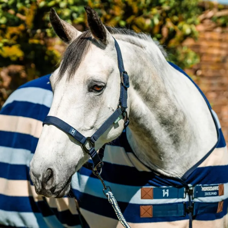 Horseware Newmarket Headcollar and Leadrope - Witney Navy-3