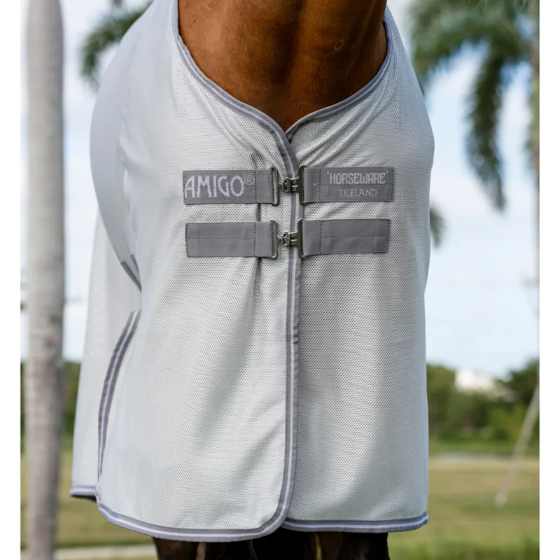 Horseware Amigo Bug Buster Fly Sheet - Silver/Titanium Grey Silver-1