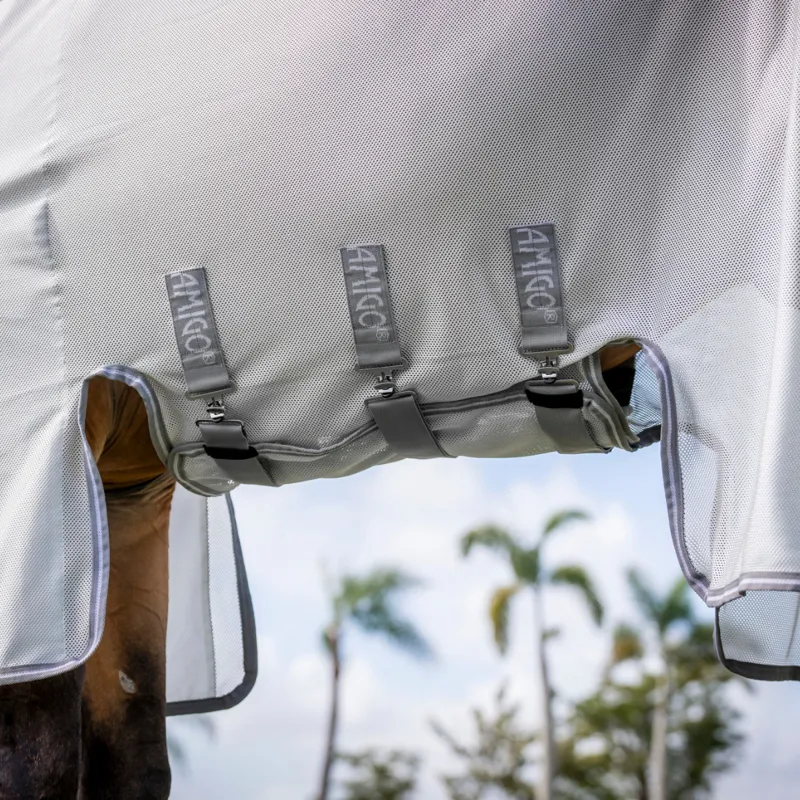 Horseware Amigo Bug Buster Fly Sheet - Silver/Titanium Grey Silver-3