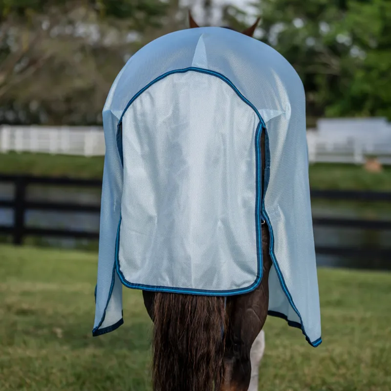 Horseware Amigo Bug Buster Fly Sheet - Azure Blue/Navy Electric Blue-4