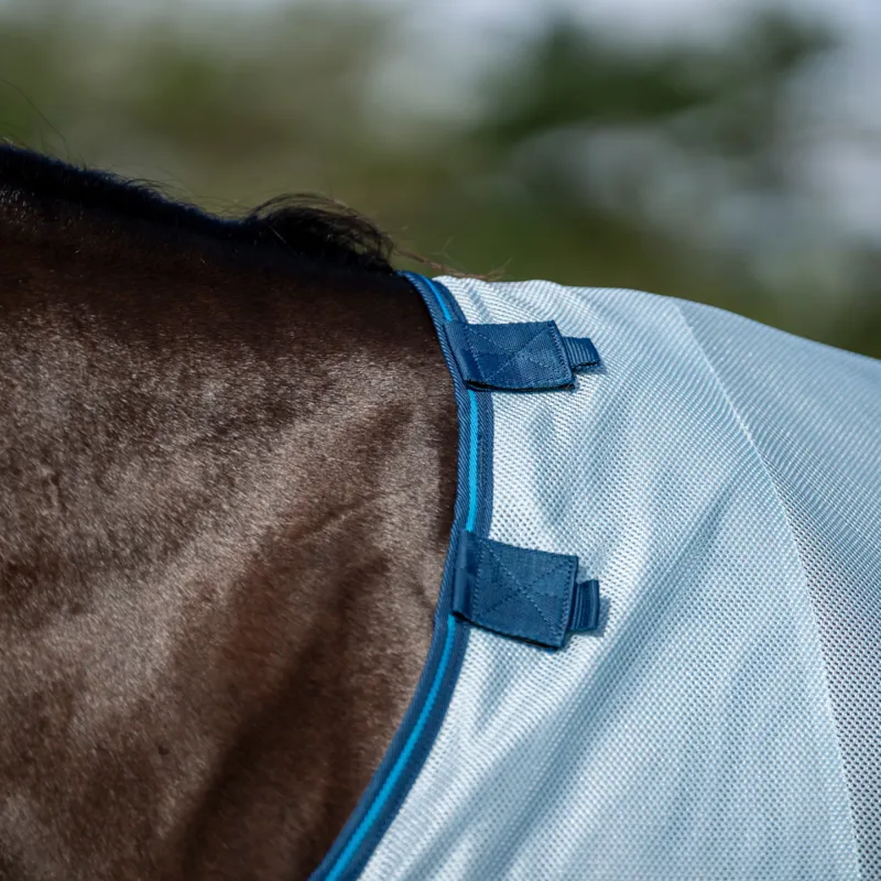 Horseware Amigo Bug Buster Fly Sheet - Azure Blue/Navy Electric Blue-1