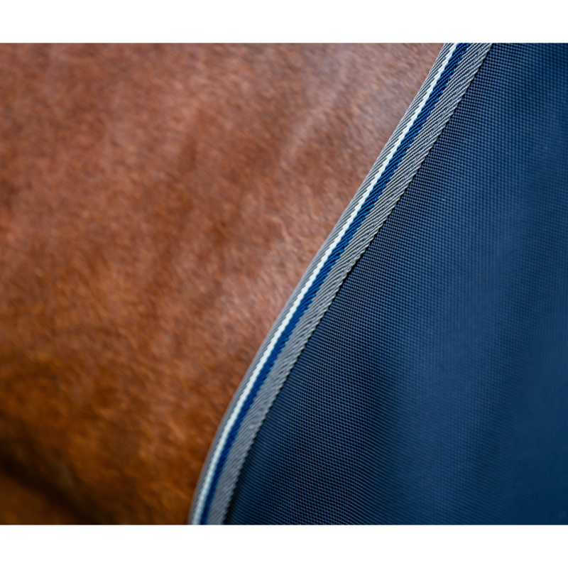 Horseware Rambo 1680D Turnout Rug 450g Vari-Layer - Navy/Thunderstorm Grey Silver-6