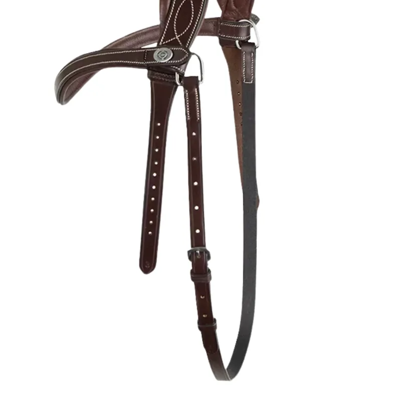 PS Of Sweden Throatlash with White Stitching - Brown