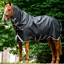 Horseware Rambo 1680D Plus Turnout Rug 100g - Black/Thunderstorm Grey Silver