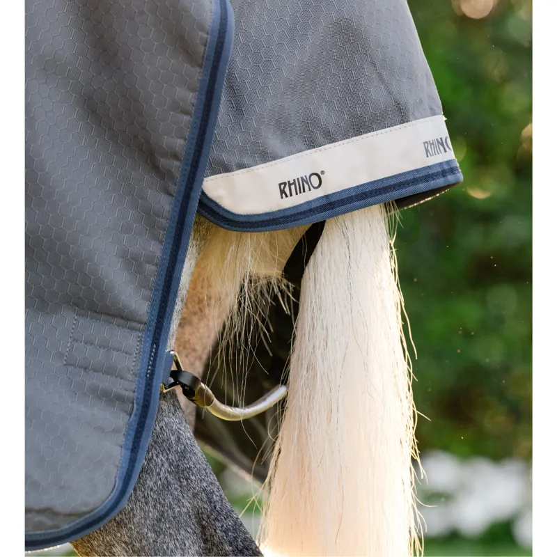 Horseware Rhino HexStop Plus Pony Turnout Rug 100g - Grey/Indigo Navy-6