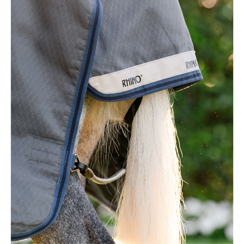 Horseware Rhino HexStop Plus Pony Turnout Rug 0g - Grey/Indigo Navy-5