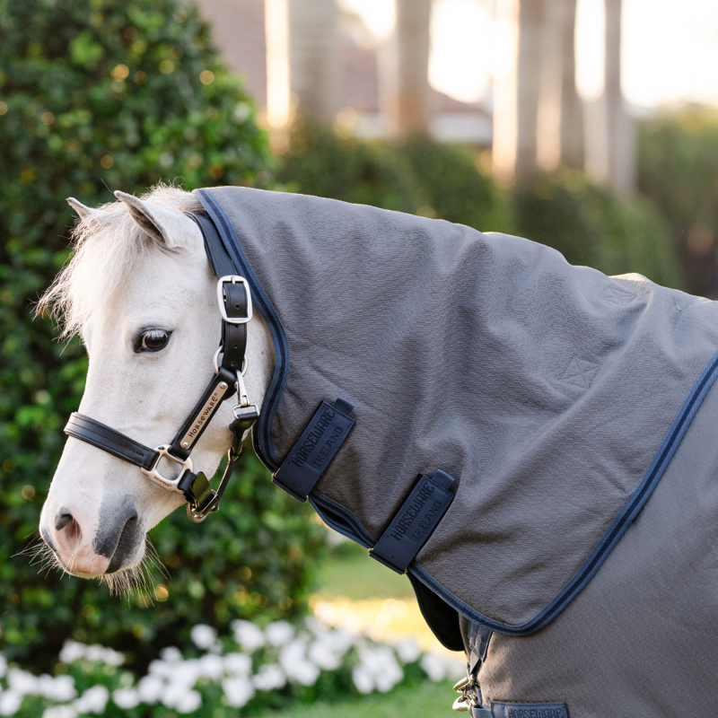 Horseware Rhino HexStop Plus Pony Turnout Rug 0g - Grey/Indigo Navy-6