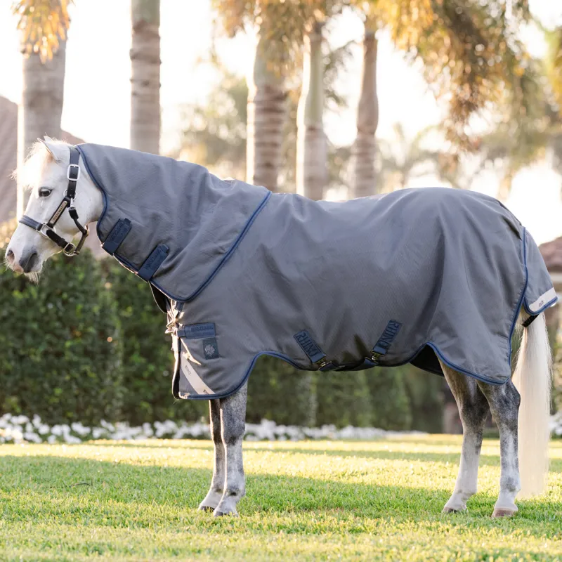 Horseware Rhino HexStop Plus Pony Turnout Rug 0g - Grey/Indigo Navy