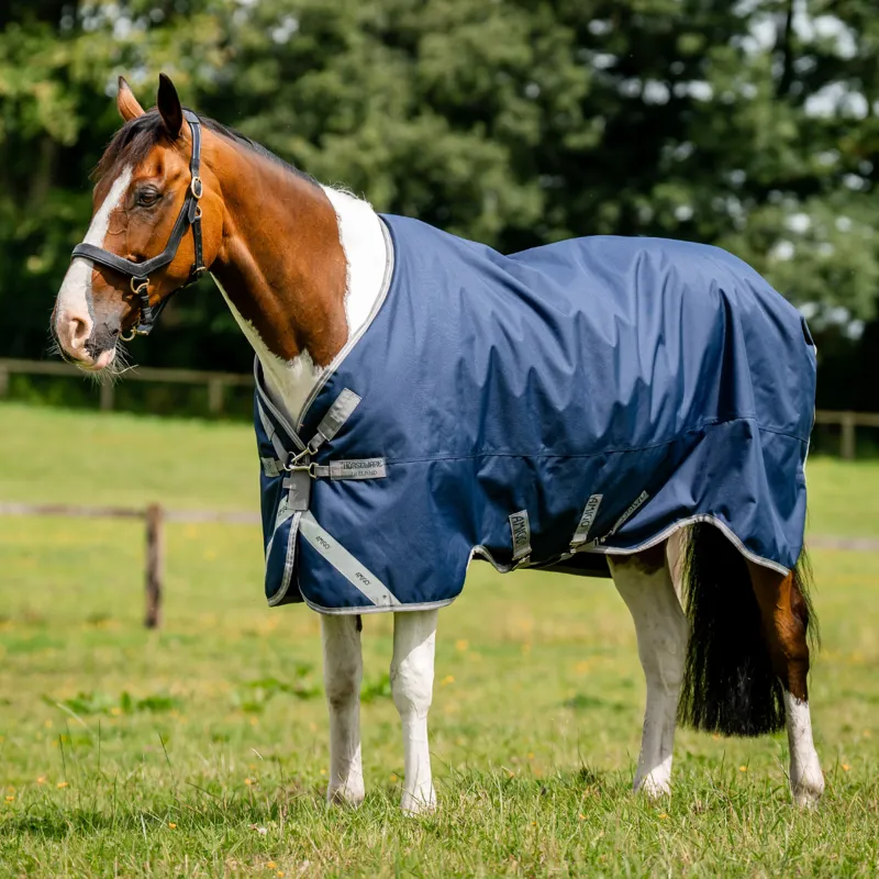 Horseware Amigo 1200D Turnout Rug 50g - Navy/Titanium Grey Silver
