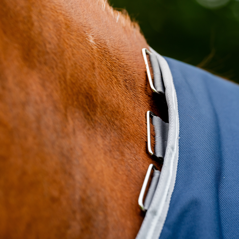 Horseware Amigo 1200D Turnout Rug 50g - Navy/Titanium Grey Silver-1