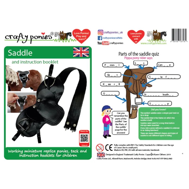 Crafty Ponies Saddle - Black-2