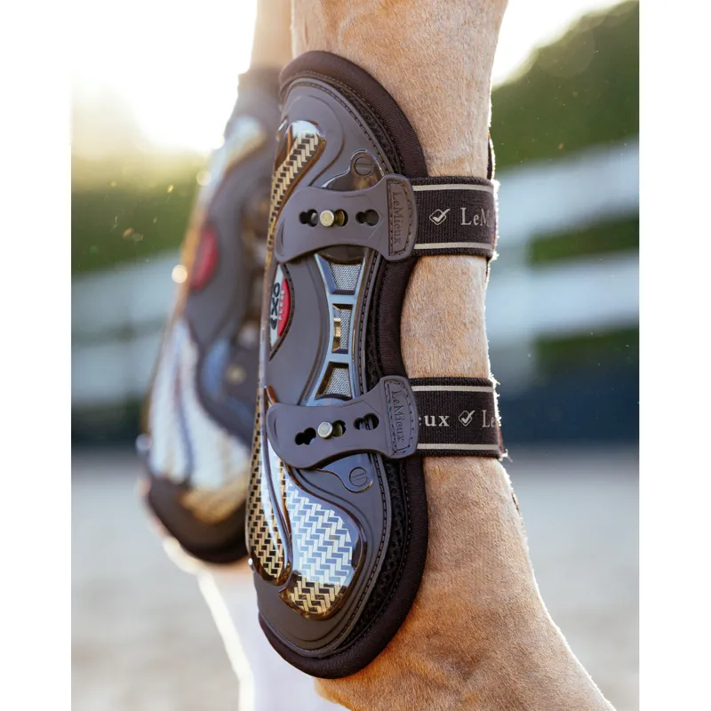 LeMieux EXO Flex Tendon Boot - Brown/Gold-4